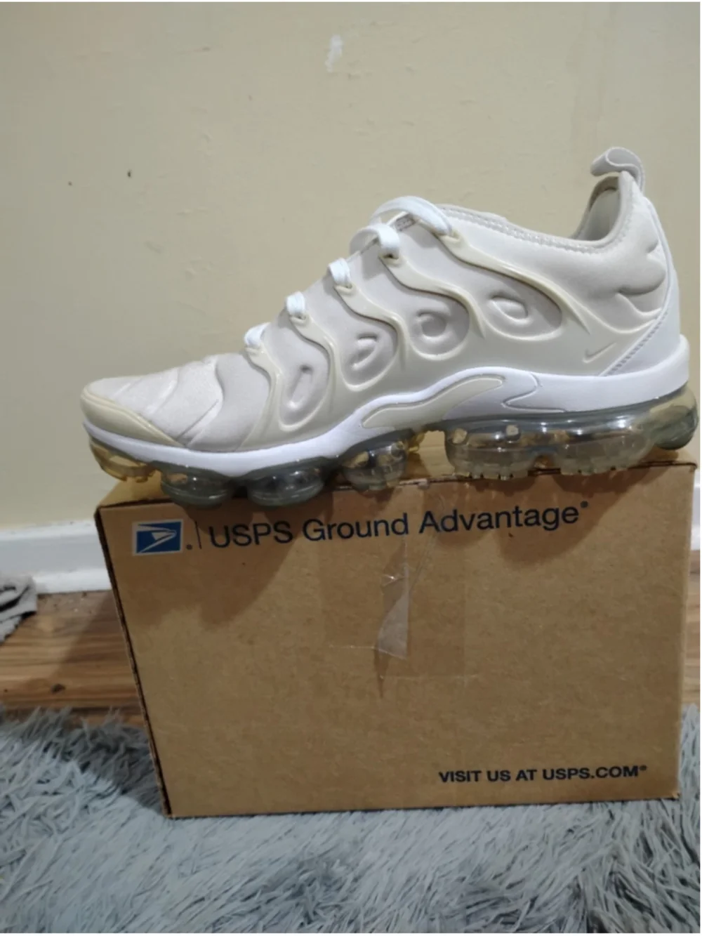 Nike Air VaporMax Plus Men Size 11.5 White Pure Platinum Sneakers 924453-100
